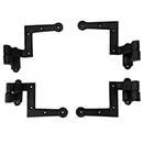 John Wright [088512] Cast Iron Shutter Hinge Set - New York Style - Flush Mount - Flat Black - 2 1/4&quot; Offset