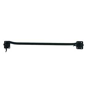 John Wright [088425] Cast Iron & Forged Steel Shutter Hook & Eye - Flat Black - 12" L
