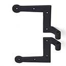 John Wright [088510R] Cast Iron Shutter L-Strap Hinge - NY Style - Flat Black - Right Hand - 1 1/2" Offset