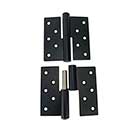 John Wright [088446S] Stainless Steel Shutter Lift Off Hinge - Left Mount - Pair - Flat Black Finish - 4" H x 4" W