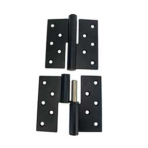 John Wright [088447S] Stainless Steel Shutter Lift Off Hinge - Right Mount - Pair - Flat Black Finish - 4" H x 4" W