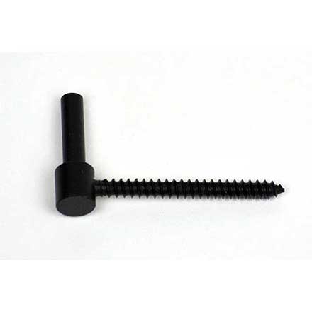 John Wright [088438] Cast Iron Shutter Pintle - Strap Hinge Style - Lag Mount - Flat Black - 4&quot; L