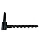 John Wright [088463] Steel Shutter Pintle - Lag Mount - Flat Black - 1/4" Dia. - 4" L