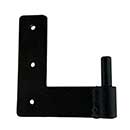 John Wright [088466] Cast Iron Shutter Pintle - NY Style - Jamb Mount - Reversible - 2&quot; Offset - Flat Black