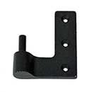 John Wright [088467R] Cast Iron Shutter Pintle - NY Style - Jamb Mount - Right Hand - 1 1/2" Offset - Flat Black - Pair