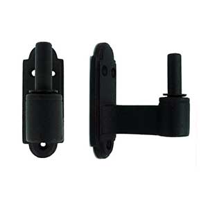 John Wright [088519] Cast Iron Shutter Pintle - Plate Mount - 2 1/4" Offset - Flat Black