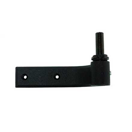 John Wright [088522] Cast Iron Shutter Pintle - NY Style - Brick Mount - 1 1/2&quot; Offset - Flat Black