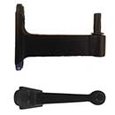 John Wright [088523] Cast Iron Shutter Pintle - NY Style - Plate Mount - 4&quot; Offset - Flat Black - Pair