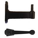 John Wright [088523] Cast Iron Shutter Pintle - NY Style - Plate Mount - 4" Offset - Flat Black