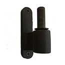 John Wright [088528] Cast Iron Shutter Pintle - NY Style - Narrow Plate Mount - 1 1/2&quot; Offset - Flat Black 