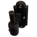 John Wright [088529] Cast Iron Shutter Pintle - NY Style - Plate Mount - Offset Pin - 1 1/2" Offset - Flat Black