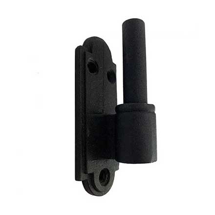 John Wright [088634] Cast Iron Shutter Pintle - Strap Hinge Style - Plate Mount - 1&quot; Offset - Flat Black