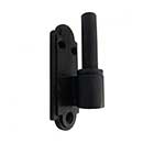 John Wright [088634] Cast Iron Shutter Pintle - Strap Hinge Style - Plate Mount - 1&quot; Offset - Flat Black