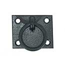 John Wright [088550S] Stainless Steel Shutter Ring Pull - Plate Mount - Flat Black - 2" L