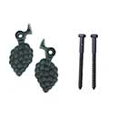 John Wright [088250] Cast Iron Shutter Dogs - Lag Mount - Grape Cluster - Pair - Flat Black - 6 1/4" L