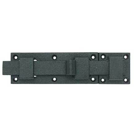 John Wright [088500PC] Cast Iron Shutter Slide Bolt - Flat Black - 6 5/8&quot; L