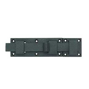 John Wright [088502PC] Cast Iron Shutter Slide Bolt - Flat Black - 8 3/4" L