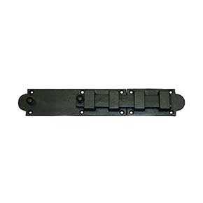 John Wright [088503] Cast Iron Shutter Slide Bolt - Hurricane - Flat Black - 12" L