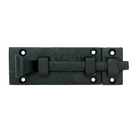 John Wright [088505] Cast Iron Shutter Slide Bolt - Petite - Flat Black - 4 1/2&quot; L