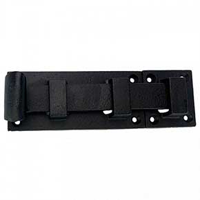John Wright [088506] Cast Iron Shutter Slide Bolt - Small - Flat Black - 5 7/8" L