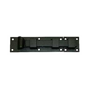 John Wright [088507] Cast Iron Shutter Slide Bolt - Large - Flat Black - 7 3/4" L