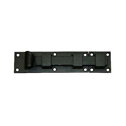 John Wright [088507] Cast Iron Shutter Slide Bolt - Large - Flat Black - 7 3/4&quot; L