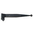 John Wright [088625] Steel Shutter Strap Hinge - Hinge & Pintle Combo - Flat Black - 12" L - 1 1/2" Offset