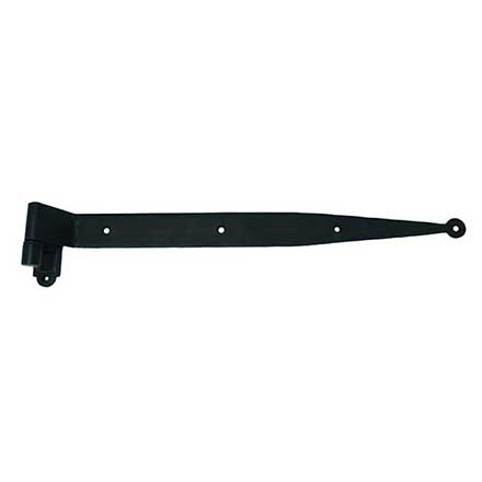 John Wright [088626] Steel Shutter Strap Hinge - Hinge &amp; Pintle Combo - Flat Black - 17&quot; L - 1 1/2&quot; Offset - Pair
