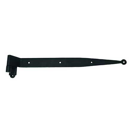 John Wright [088626] Steel Shutter Strap Hinge - Hinge &amp; Pintle Combo - Flat Black - 17&quot; L - 1 1/2&quot; Offset