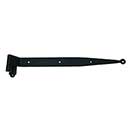 John Wright [088626] Steel Shutter Strap Hinge - Hinge & Pintle Combo - Flat Black - 17" L - 1 1/2" Offset