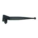 John Wright [088627] Steel Shutter Strap Hinge - Hinge & Pintle Combo - Flat Black - 12" L - 2 1/2" Offset - Pair