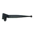 John Wright [088627] Steel Shutter Strap Hinge - Hinge & Pintle Combo - Flat Black - 12" L - 2 1/2" Offset