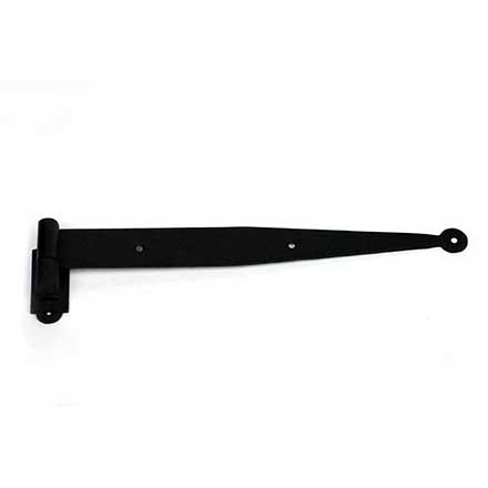 John Wright [088628] Steel Shutter Strap Hinge - Hinge &amp; Pintle Combo - Flat Black - 13 1/4&quot; L - Minimal Offset - Pair