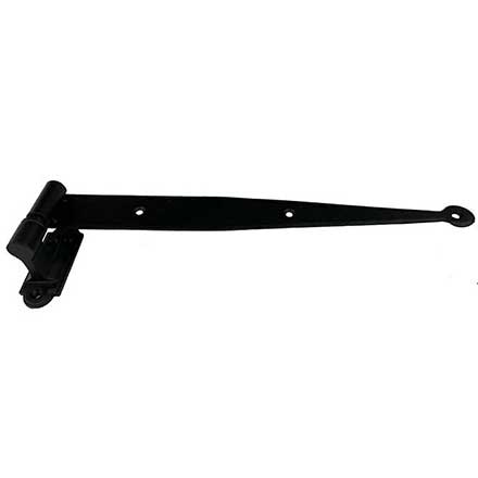 John Wright [088628NS] Steel Shutter Strap Hinge - Hinge &amp; Pintle Combo - Flat Black - 13 1/4&quot; L - Minimal &amp; 1 7/8&quot; Offset - Pair