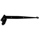 John Wright [088628NS] Steel Shutter Strap Hinge - Hinge &amp; Pintle Combo - Flat Black - 13 1/4&quot; L - Minimal &amp; 1 7/8&quot; Offset - Pair