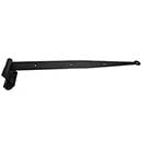 John Wright [088639] Steel Shutter Strap Hinge - Hinge & Pintle Combo - Flat Black - 18 1/4" L - Minimal & 1 7/8" Offset - Pair