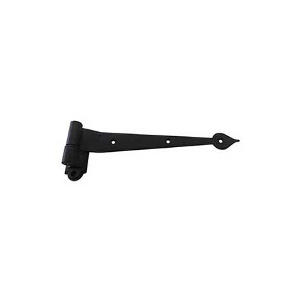 John Wright [088650] Steel Shutter Strap Hinge - Spade Hinge &amp; Pintle Combo - Flat Black - 9 1/4" L - 1" Offset