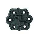 John Wright [088321PCR] Cast Iron Clark's Tip Surface Shutter Hinge - Set - Flat Black Finish - 2" H x 2 1/2" W