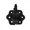 John Wright [088323PCR] Cast Iron Clark's Tip Surface Shutter Hinge - Set - Flat Black Finish - 3 1/4" H x 3" W