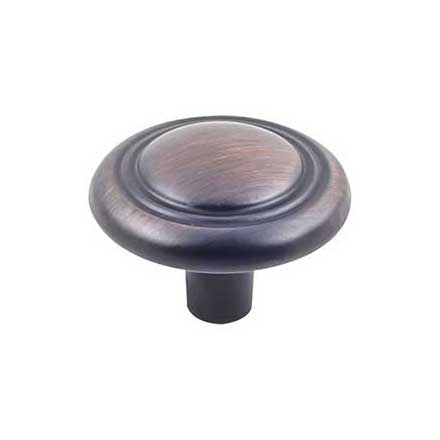 Kasaware [K236BORB-10] Die Cast Zinc Cabinet Knob Multi-Pack - Stepped Ring Series - Brushed Oil Rubbed Bronze Finish - 1 1/4&quot; Dia. - 10 Pack