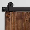 Leatherneck Hardware [2071-0005] 140 Series Flat Track Rolling Cabinet Door Hardware Kit - 207 Top Mount Hanger - Single Door - Flat Black Finish - 5' Track