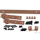 Leatherneck Hardware [1024-0101] 142 Series Flat Track Rolling Barn Door Hardware Kit - 402 Straight Hanger - Single Door - New Penny Finish - 5' Track