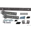 Leatherneck Hardware [1024-2501] 142 Series Flat Track Rolling Barn Door Hardware Kit - 402 Straight Hanger - Single Door - Unfinished - 5' Track