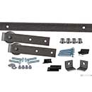 Leatherneck Hardware [1024-2703] 142 Series Flat Track Rolling Barn Door Hardware Kit - 402 Straight Hanger - Single Door - Clear Coat Finish - 7' Track