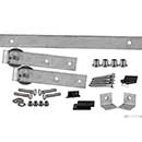 Leatherneck Hardware [1024-4001] 142 Series Stainless Steel Flat Track Rolling Barn Door Hardware Kit - 402 Straight Hanger - Single Door - Milled Finish - 5' Track