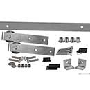 Leatherneck Hardware [1024-5001] 142 Series Stainless Steel Flat Track Rolling Barn Door Hardware Kit - 402 Straight Hanger - Single Door - Brushed Finish - 5' Track