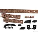 Leatherneck Hardware [1024-7401] 142 Series Flat Track Rolling Barn Door Hardware Kit - 402 Straight Hanger - Single Door - Machined Copper Finish - 5' Track