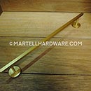 Lew&#39;s Hardware [31-002-106] Solid Brass Single Towel Bar - Square Bar - Brushed Brass Finish - 16&quot; &amp; 20&quot; C/C - 24&quot; L