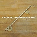 Lew's Hardware [31-002-117] Solid Brass Single Towel Bar - Round Bar - Brushed Brass Finish - 10" C/C - 14" L