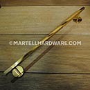 Lew's Hardware [41-002-105] Solid Brass Single Towel Bar - Square Bar - Polished Brass Finish - 12" & 15" C/C - 18" L